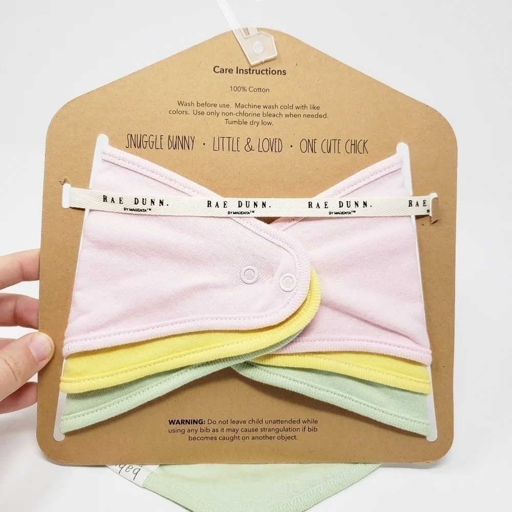 RAE DUNN Snuggle Bunny bib set Easter spring